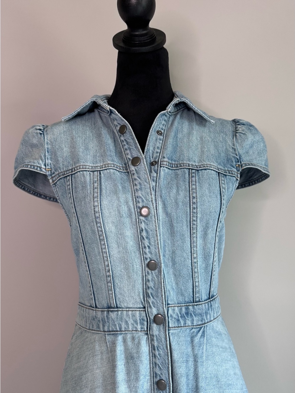 Patsy Tiered Denim Shirtdress - Picture 7 of 11